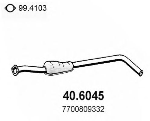 40.6045 ASSO Exhaust System Middle Silencer