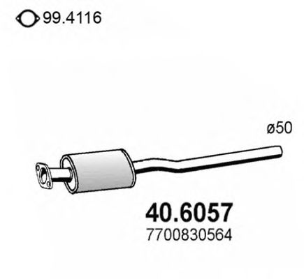 40.6057 ASSO Front Silencer