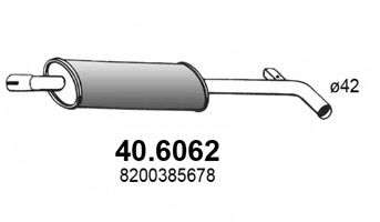 40.6062 ASSO Exhaust System Middle Silencer