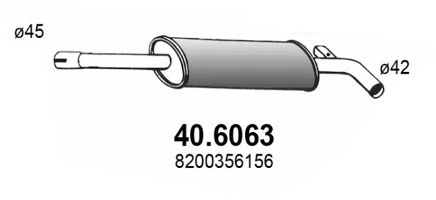 40.6063 ASSO Middle Silencer