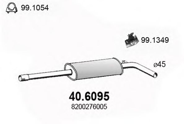 40.6095 ASSO Middle Silencer