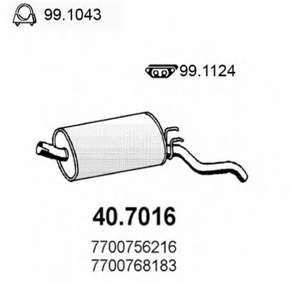 40.7016 ASSO Exhaust System End Silencer