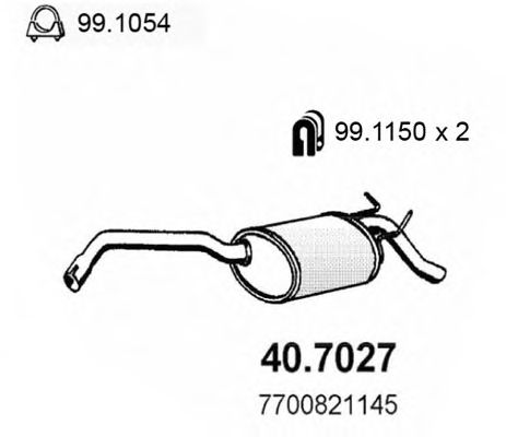 40.7027 ASSO Exhaust System End Silencer