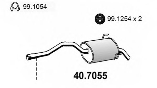 40.7055 ASSO Exhaust System End Silencer