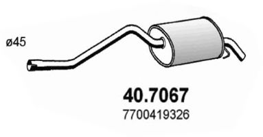 40.7067 ASSO Exhaust System End Silencer