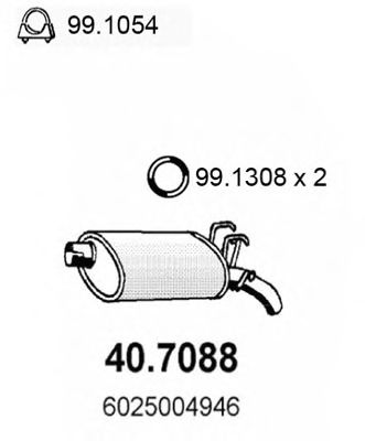 40.7088 ASSO Exhaust System End Silencer