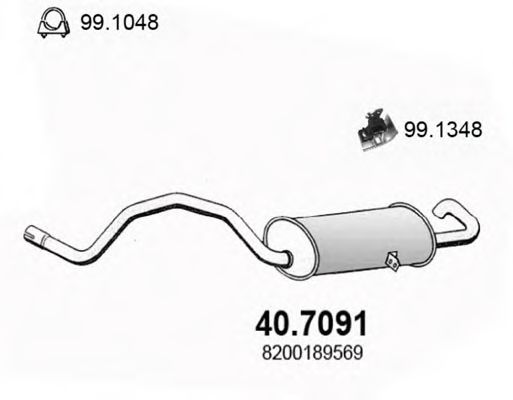 40.7091 ASSO Exhaust System End Silencer