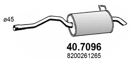 40.7096 ASSO Exhaust System End Silencer