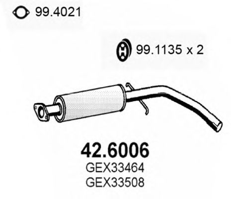 42.6006 ASSO Middle Silencer
