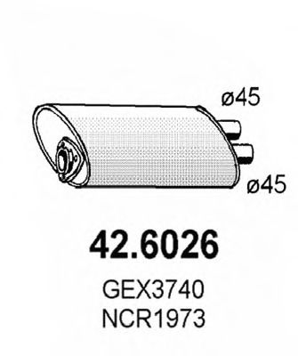 42.6026 ASSO Middle Silencer
