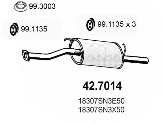 42.7014 ASSO Exhaust System End Silencer