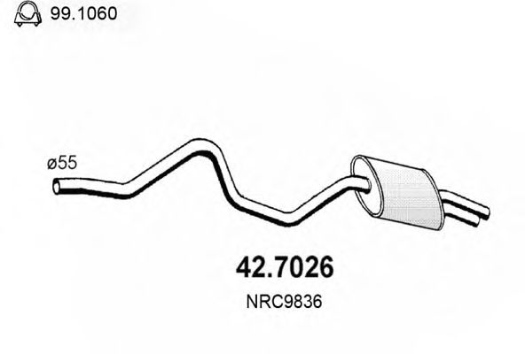 42.7026 ASSO Exhaust System End Silencer