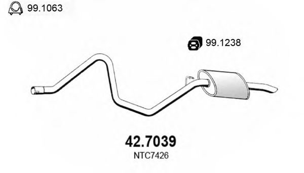 42.7039 ASSO Exhaust System End Silencer