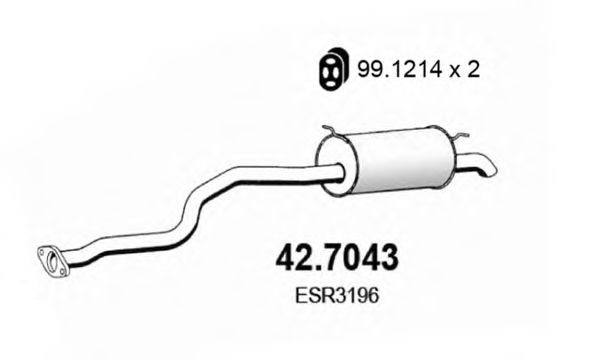 42.7043 ASSO Exhaust System End Silencer