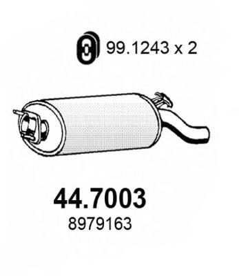 44.7003 ASSO Глушитель выхлопных газов конечный
