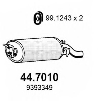44.7010 ASSO Глушитель выхлопных газов конечный