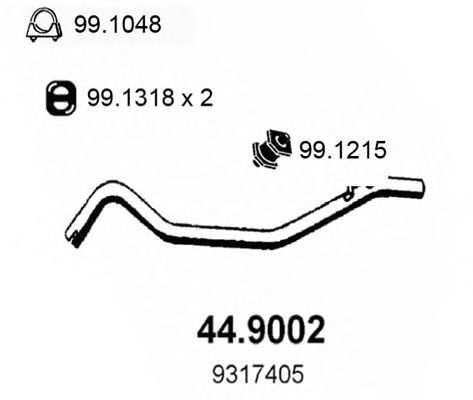 44.9002 ASSO Exhaust Pipe
