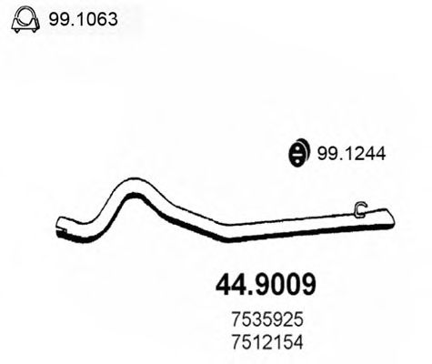 44.9009 ASSO Exhaust Pipe