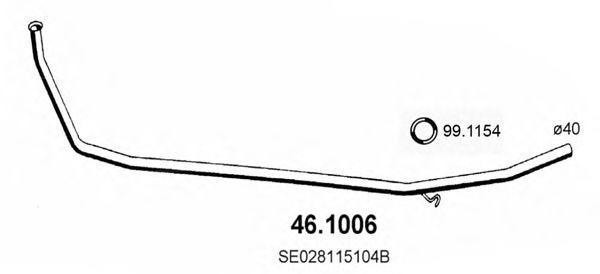 46.1006 ASSO Cable, parking brake