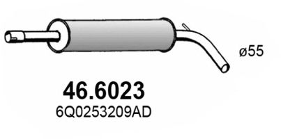 46.6023 ASSO Middle Silencer