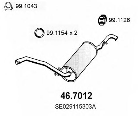 46.7012 ASSO Exhaust System End Silencer
