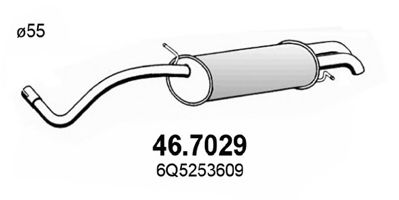 46.7029 ASSO Exhaust System End Silencer