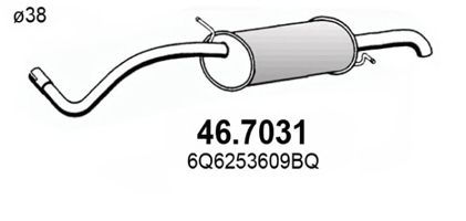 46.7031 ASSO Exhaust System End Silencer