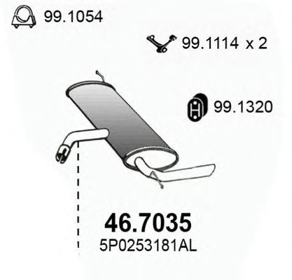 46.7035 ASSO Exhaust Pipe