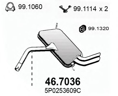 46.7036 ASSO Exhaust Pipe