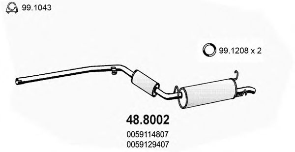 48.8002 ASSO Exhaust System End Silencer