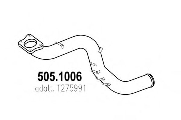 505.1006 ASSO Exhaust System Exhaust Pipe