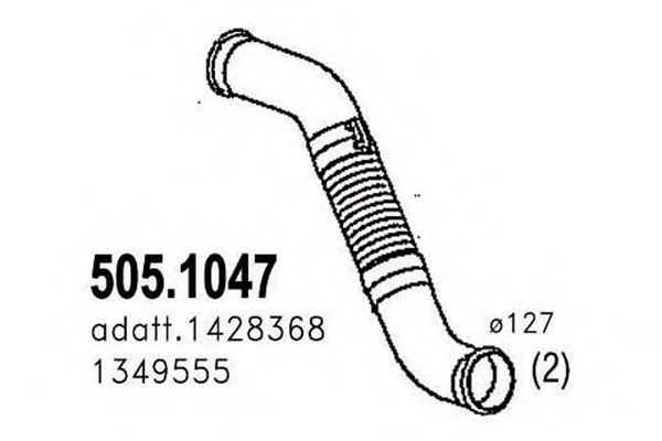 505.1047 ASSO Exhaust System Exhaust Pipe