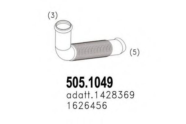 505.1049 ASSO Exhaust System Exhaust Pipe