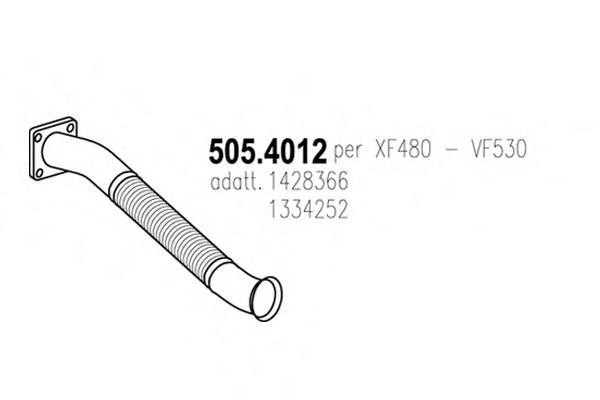 505.4012 ASSO Exhaust System Flex Hose, exhaust system