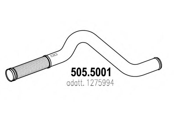 505.5001 ASSO Exhaust System Exhaust Pipe