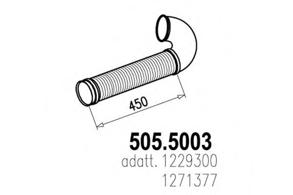 505.5003 ASSO Exhaust System Exhaust Pipe