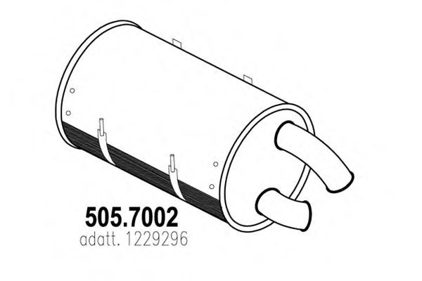 505.7002 ASSO Exhaust System Middle-/End Silencer
