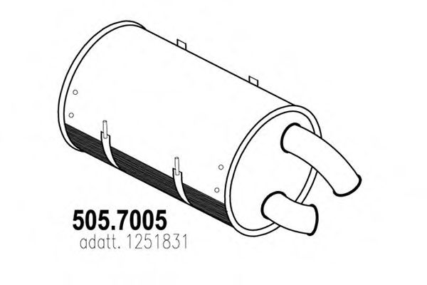 505.7005 ASSO Exhaust System Middle-/End Silencer