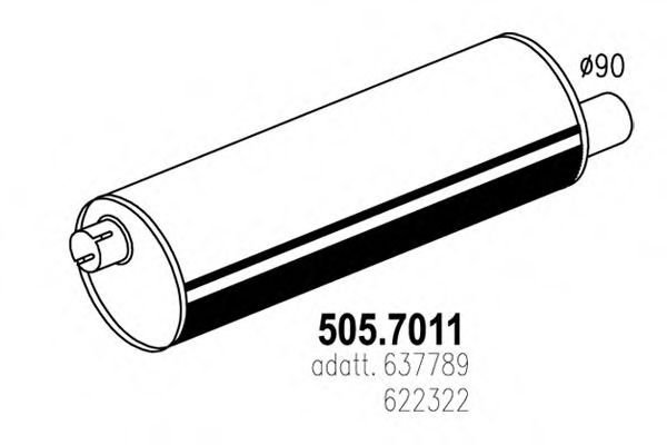 505.7011 ASSO Middle-/End Silencer