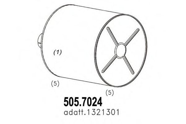 505.7024 ASSO Middle-/End Silencer