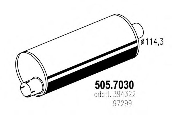 505.7030 ASSO Mittel-/Endschalldämpfer