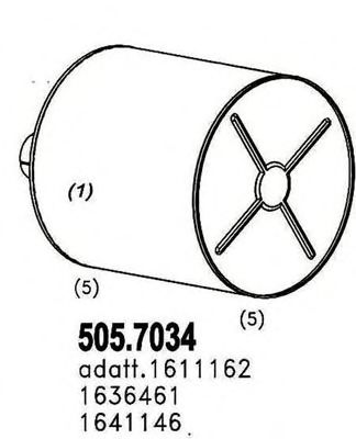 505.7034 ASSO Middle-/End Silencer