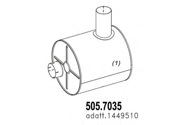 505.7035 ASSO Middle-/End Silencer