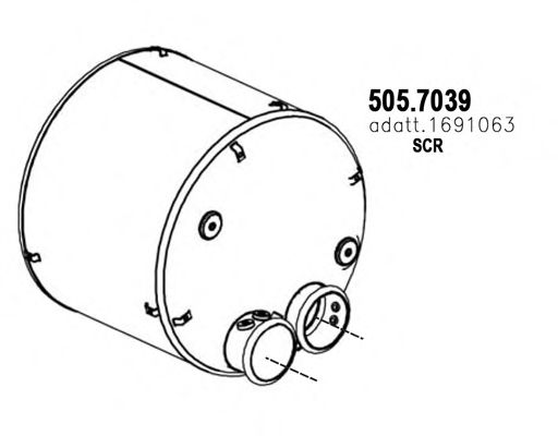 505.7039 ASSO Soot/Particulate Filter, exhaust system