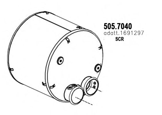 505.7040 ASSO Soot/Particulate Filter, exhaust system