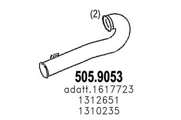 505.9053 ASSO Exhaust Pipe