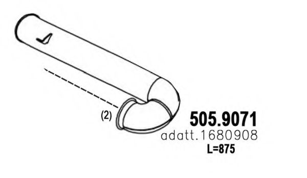 505.9071 ASSO Exhaust System Exhaust Pipe