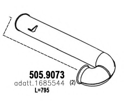 505.9073 ASSO Exhaust Pipe