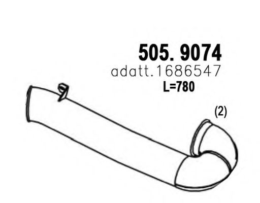 505.9074 ASSO Exhaust Pipe