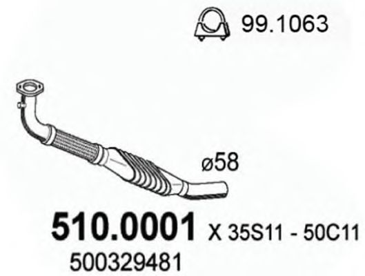 510.0001 ASSO Brake Pad Set, disc brake